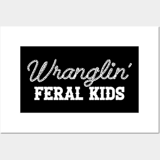 Wrangling Feral Kids Shirt, Feral Kids Shirt, Raccoon Shirt, Funny Meme Posters and Art